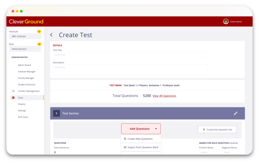 CleverGround - Test Management System